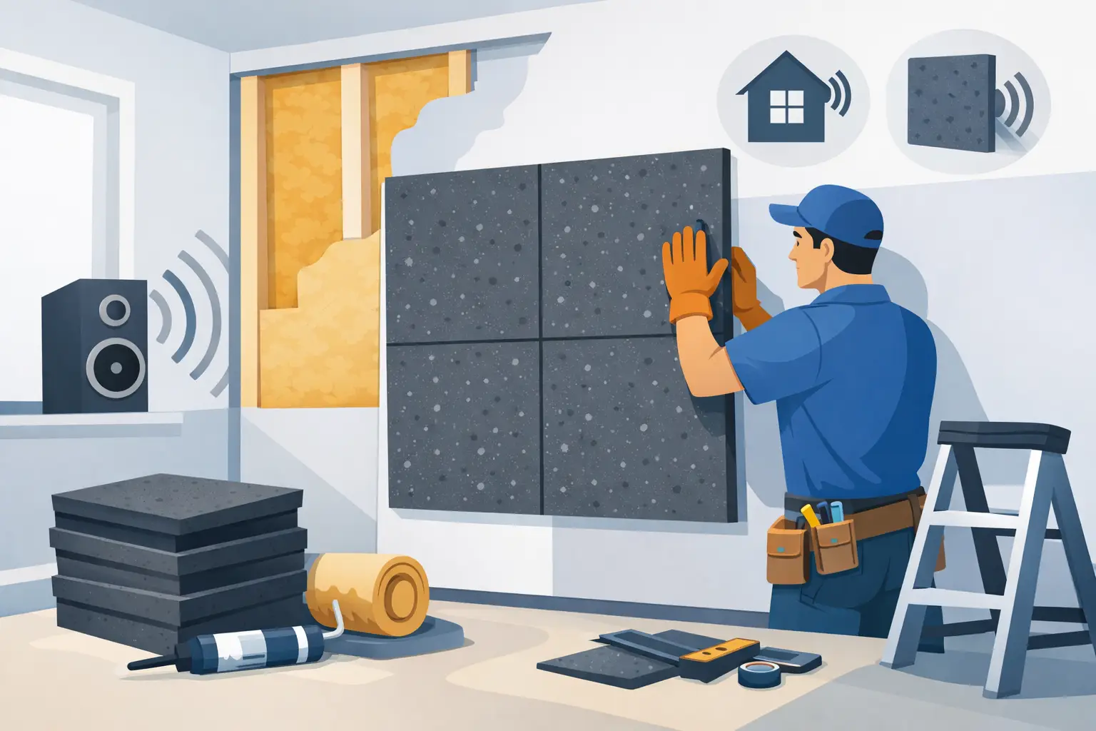 How to Install Acoustic Insulation Sound Board