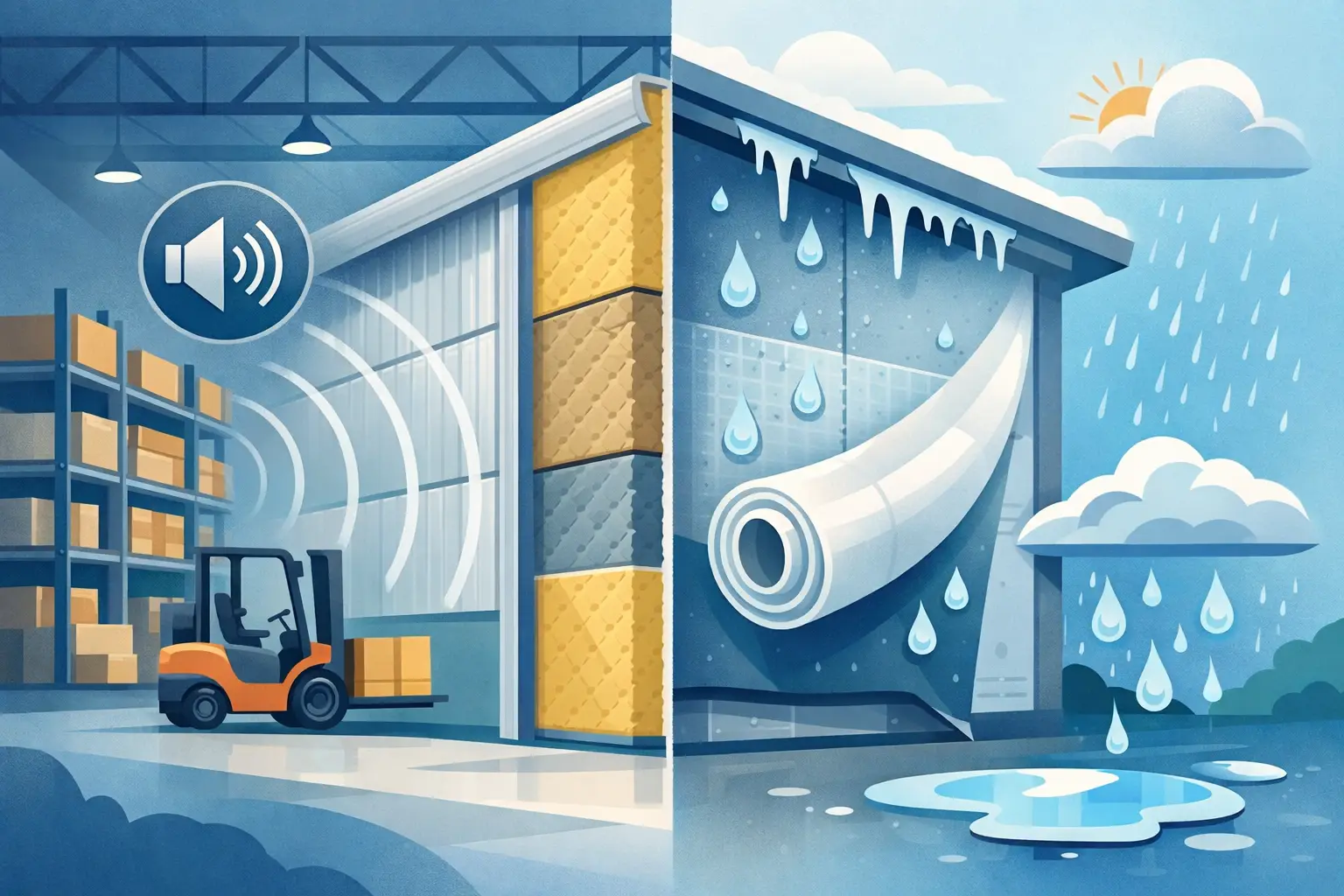 Warehouse Insulation for Noise and Moisture