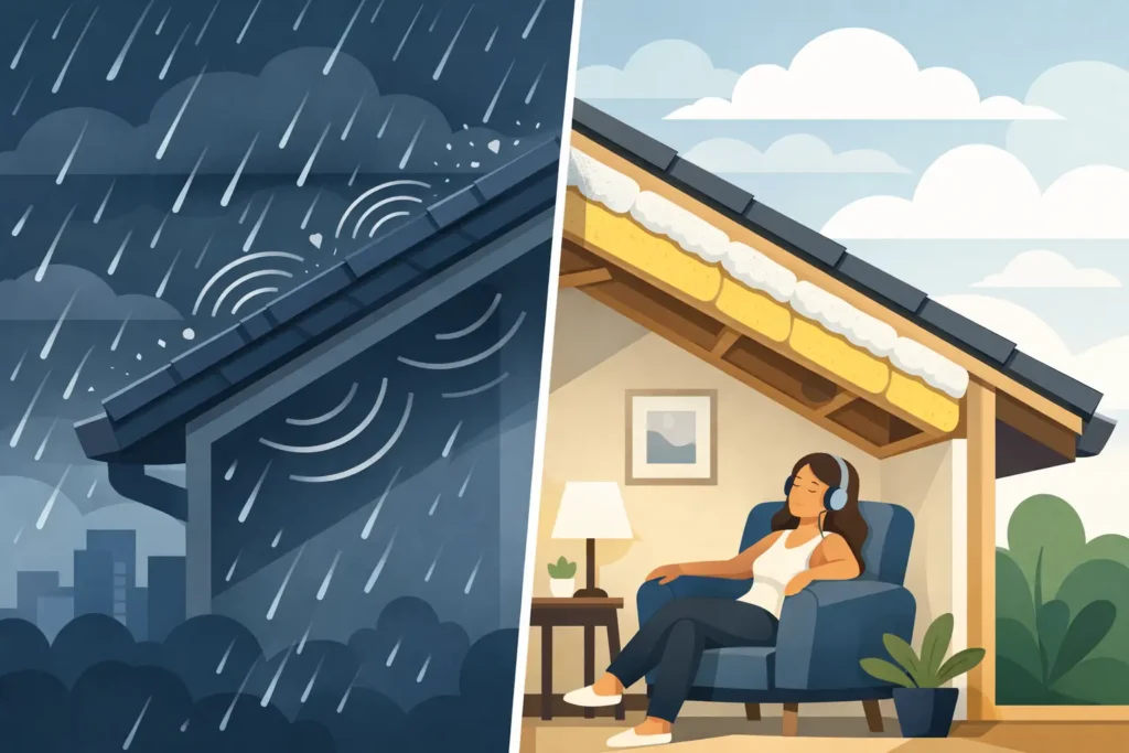 Can Insulation Stop Rain Noise? What Works