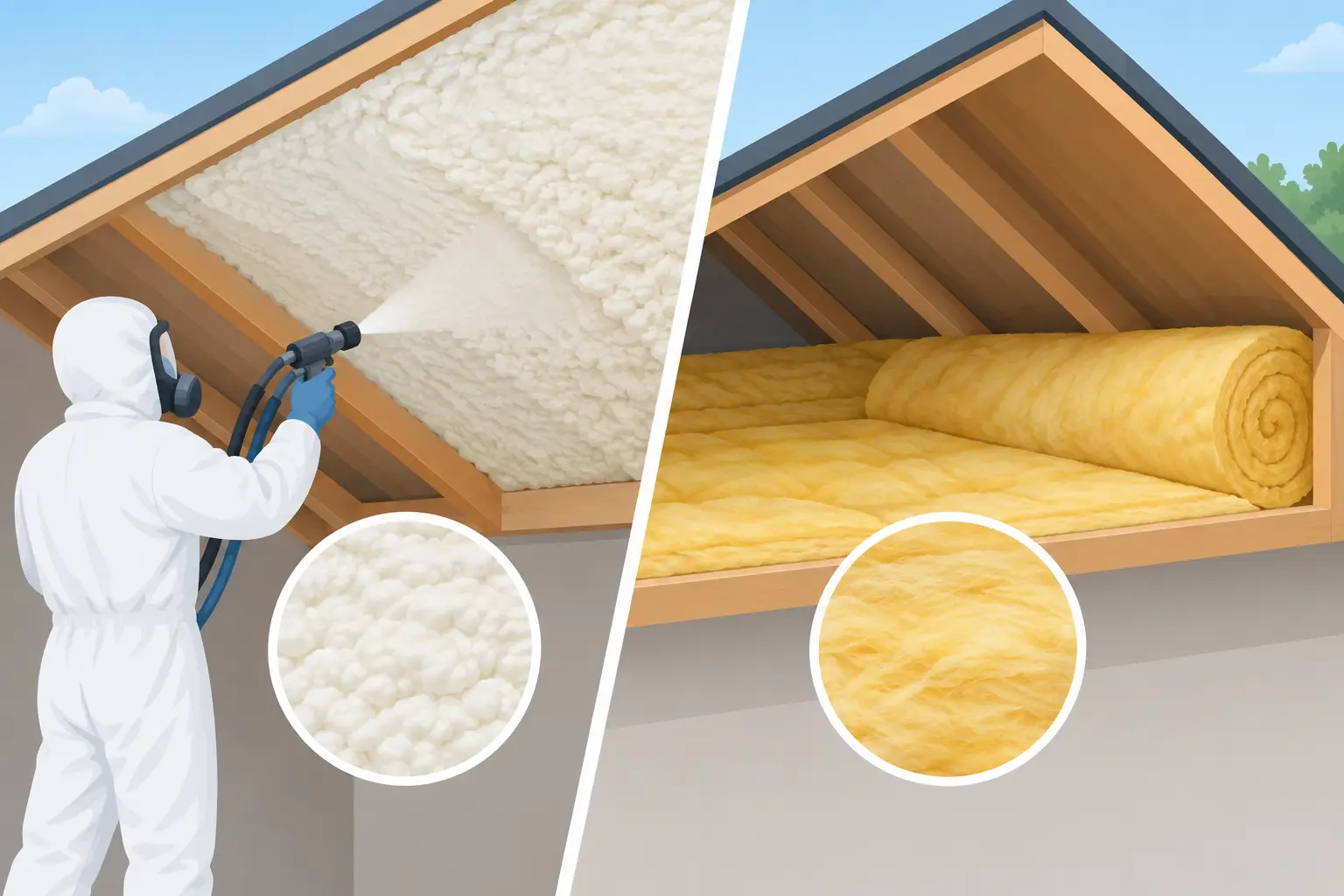 Roof Acoustic Spray vs Blanket Insulation