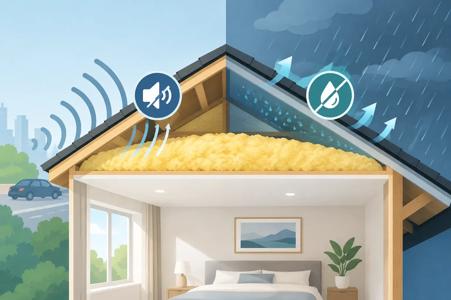 Roof Insulation That Solves Noise and Condensation